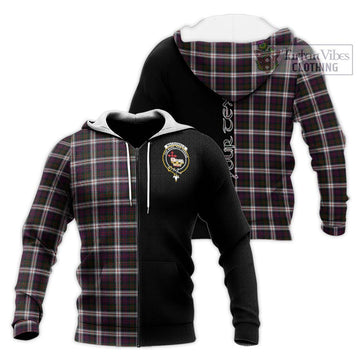 MacDonald Dress Tartan Knitted Hoodie with Family Crest and Half Of Me Style