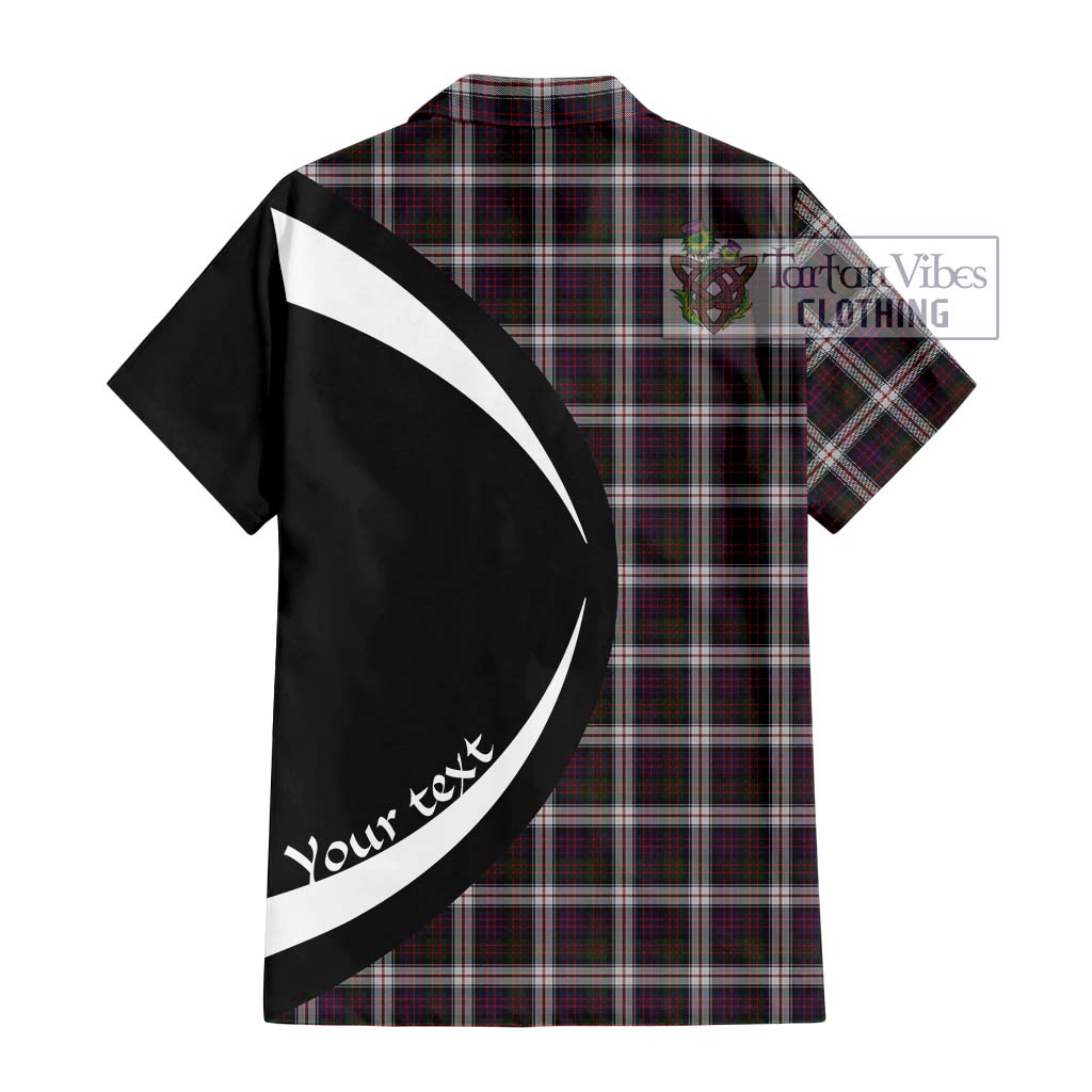 MacDonald Dress Tartan Short Sleeve Button Up with Family Crest Circle Style - Tartan Vibes Clothing