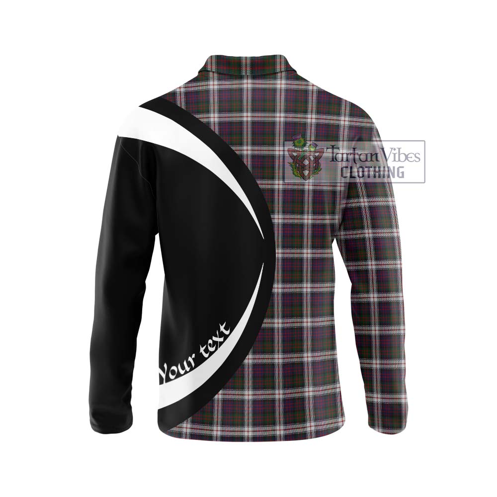 MacDonald Dress Tartan Long Sleeve Polo Shirt with Family Crest Circle Style - Tartan Vibes Clothing