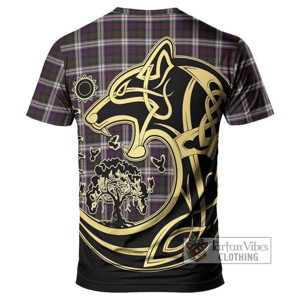 MacDonald Dress Tartan T-Shirt with Family Crest Celtic Wolf Style - Tartan Vibes Clothing