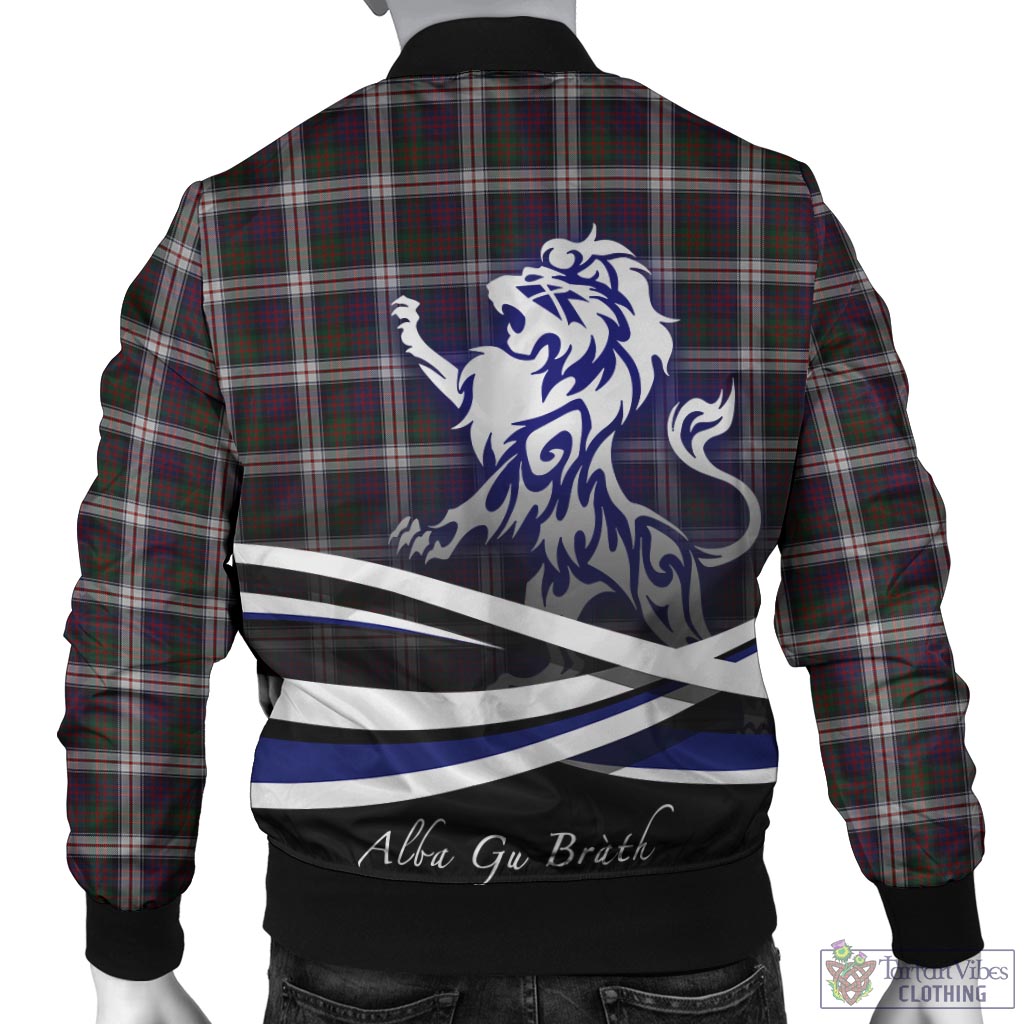 Tartan Vibes Clothing MacDonald Dress Tartan Bomber Jacket with Alba Gu Brath Regal Lion Emblem