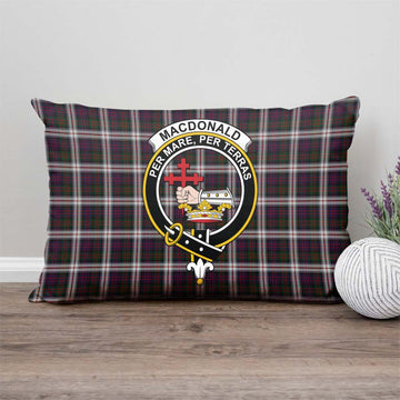 MacDonald Dress Tartan Pillow Cover with Family Crest