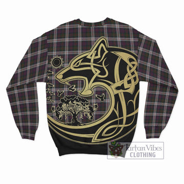 MacDonald Dress Tartan Sweatshirt with Family Crest Celtic Wolf Style