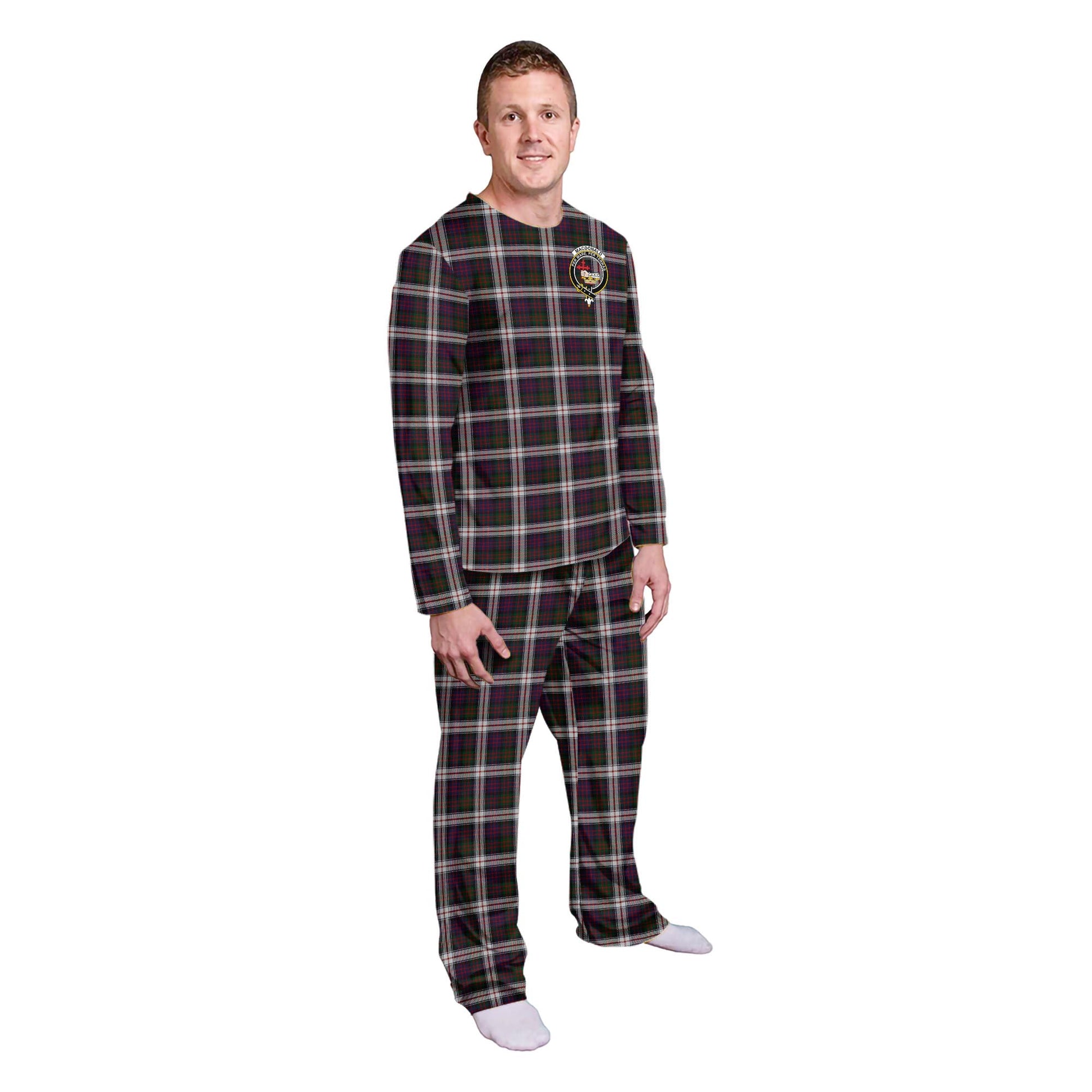 MacDonald Dress Tartan Pajamas Family Set with Family Crest - Tartanvibesclothing