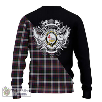 MacDonald Dress Tartan Ugly Sweater with Family Crest and Military Logo Style