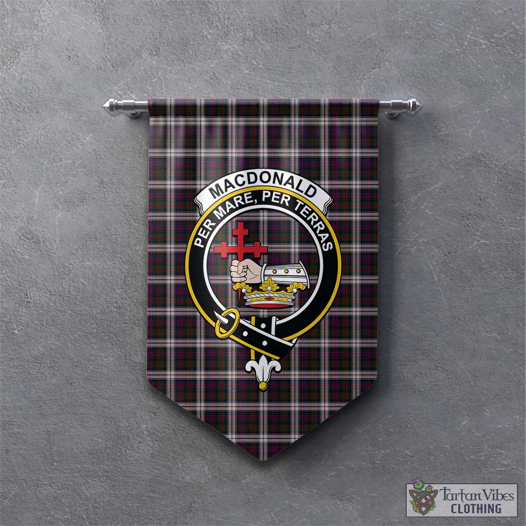 Tartan Vibes Clothing MacDonald Dress Tartan Gonfalon, Tartan Banner with Family Crest