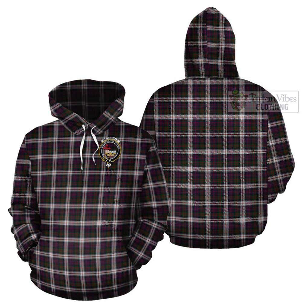 MacDonald Dress Tartan Cotton Hoodie with Family Crest Pullover Hoodie - Tartan Vibes Clothing