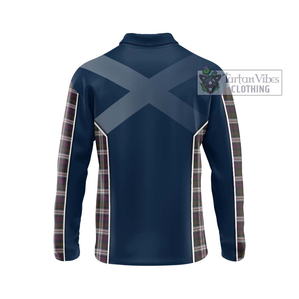 MacDonald Dress Tartan Long Sleeve Polo Shirt with Family Crest and Lion Rampant Vibes Sport Style - Tartan Vibes Clothing