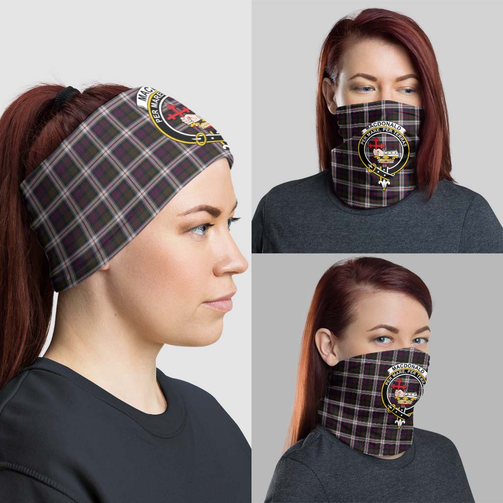 MacDonald Dress Tartan Neck Gaiters, Tartan Bandanas, Tartan Head Band with Family Crest