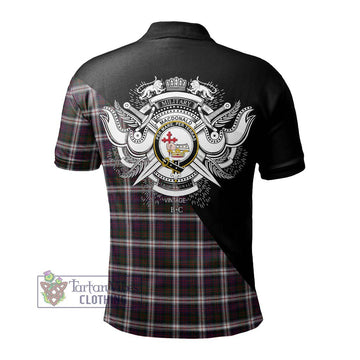 MacDonald Dress Tartan Polo Shirt with Family Crest and Military Logo Style