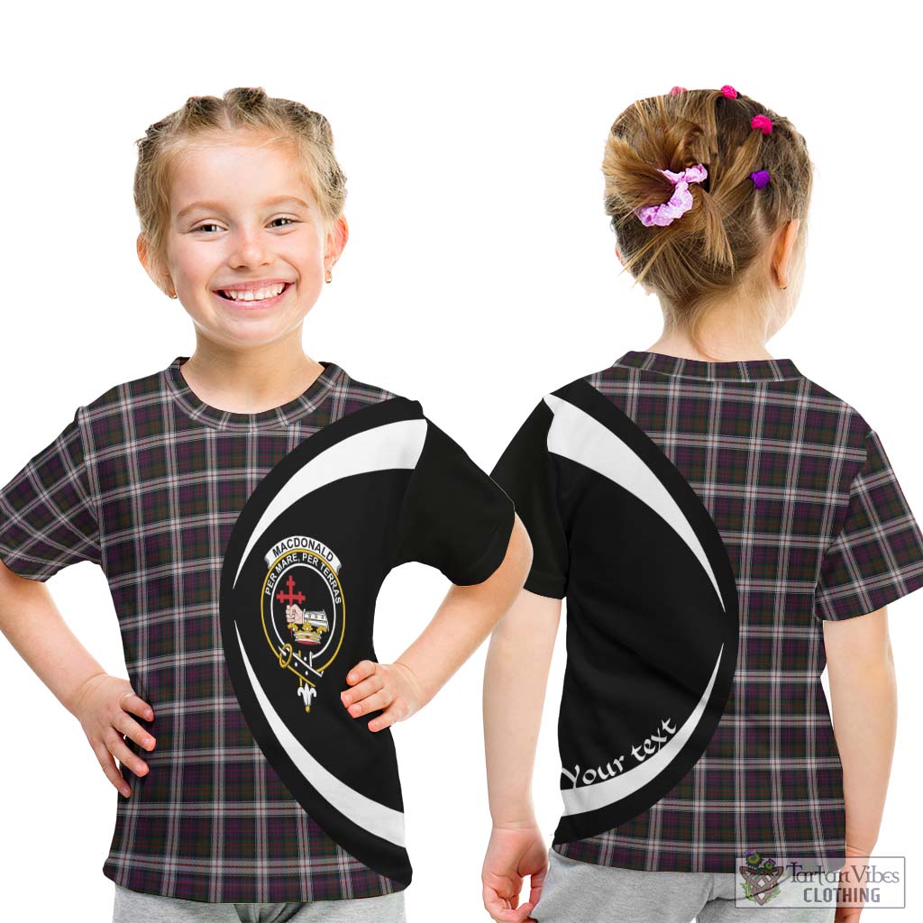 MacDonald Dress Tartan Kid T-Shirt with Family Crest Circle Style - Tartan Vibes Clothing