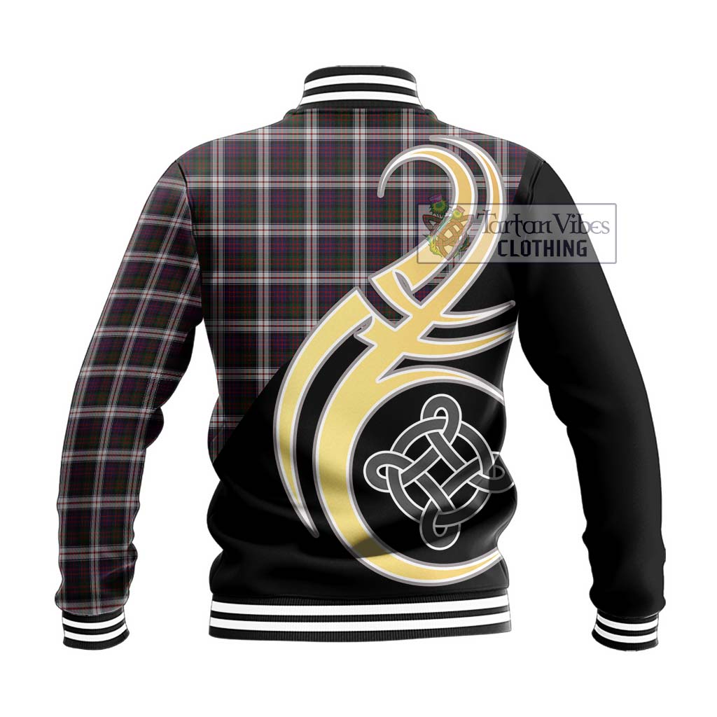 MacDonald Dress Tartan Baseball Jacket with Family Crest and Celtic Symbol Style - Tartan Vibes Clothing