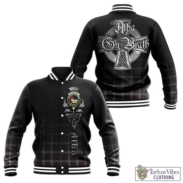 MacDonald Dress Tartan Baseball Jacket Featuring Alba Gu Brath Family Crest Celtic Inspired