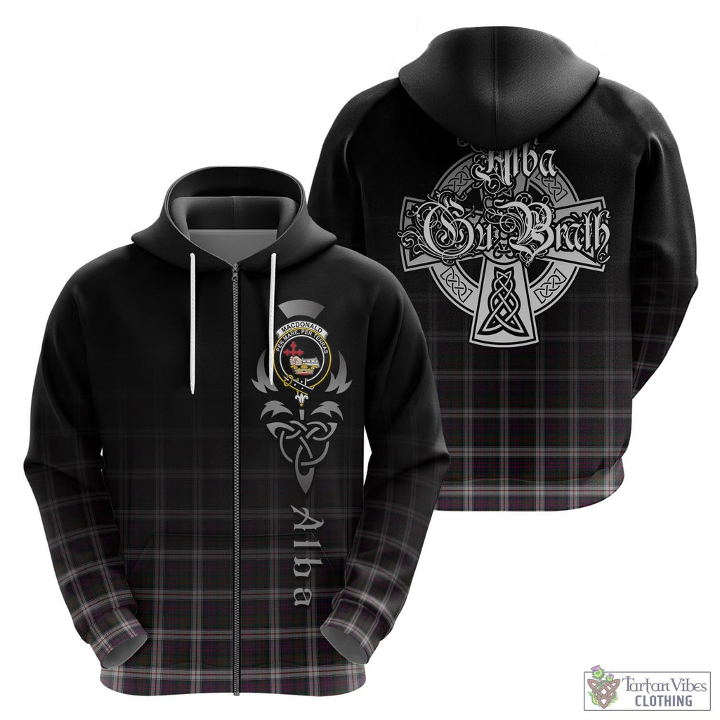 Tartan Vibes Clothing MacDonald Dress Tartan Hoodie Featuring Alba Gu Brath Family Crest Celtic Inspired