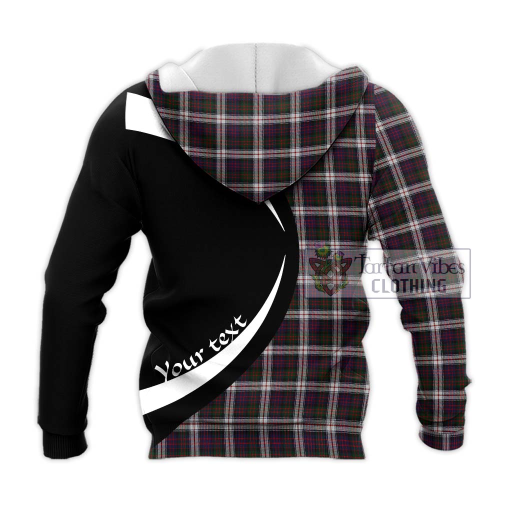 MacDonald Dress Tartan Knitted Hoodie with Family Crest Circle Style - Tartan Vibes Clothing