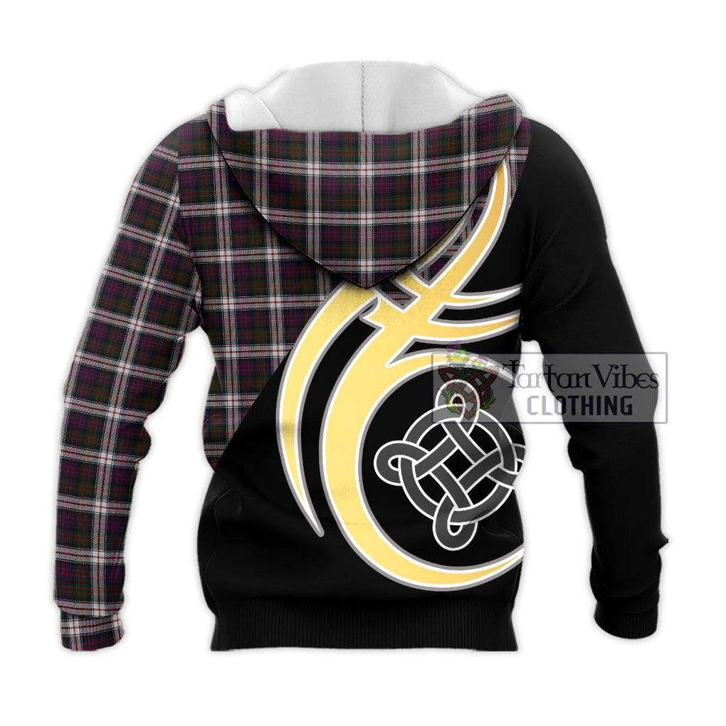 MacDonald Dress Tartan Knitted Hoodie with Family Crest and Celtic Symbol Style - Tartan Vibes Clothing