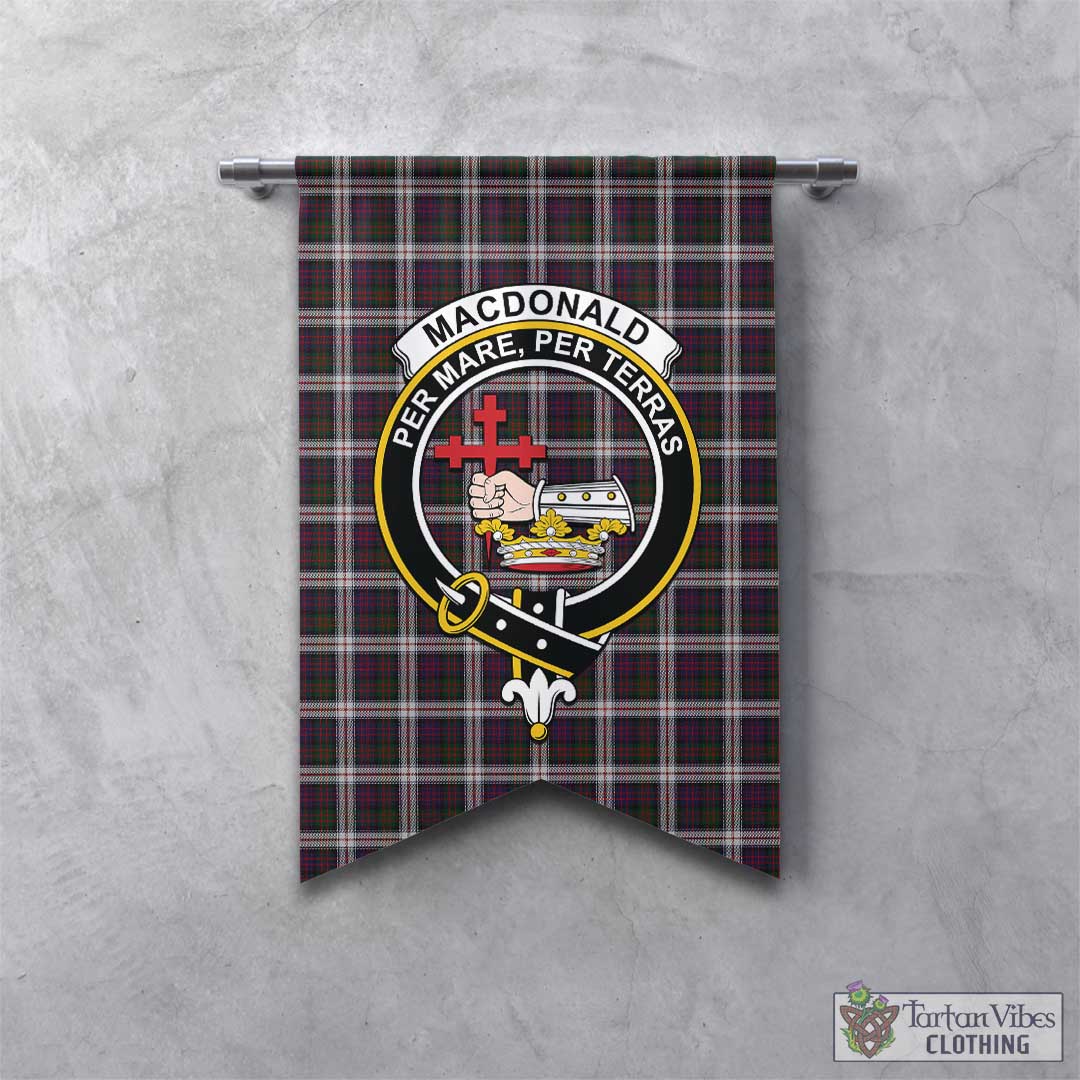 Tartan Vibes Clothing MacDonald Dress Tartan Gonfalon, Tartan Banner with Family Crest