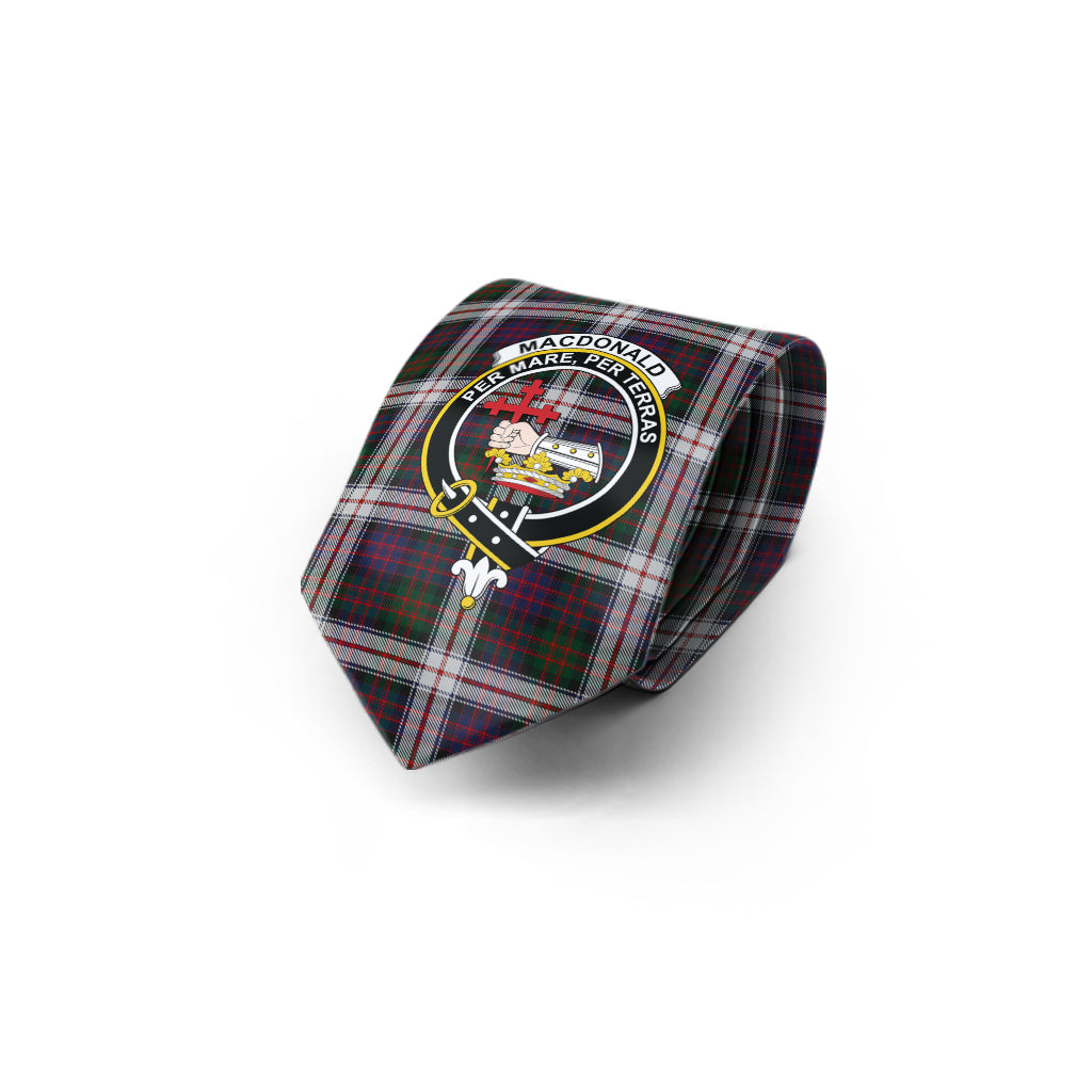 MacDonald Dress Tartan Classic Necktie with Family Crest - Tartan Vibes Clothing