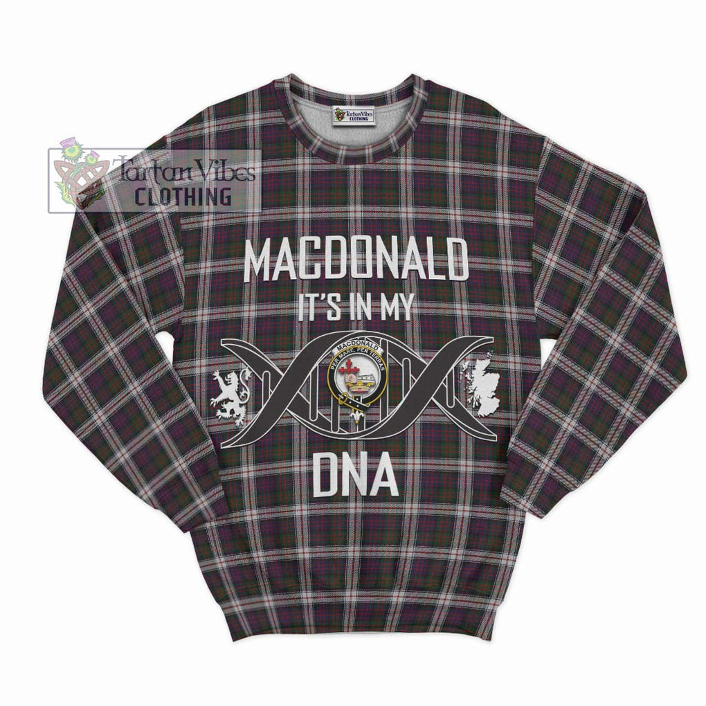 MacDonald Dress Tartan Sweatshirt with Family Crest DNA In Me Style - Tartanvibesclothing Shop