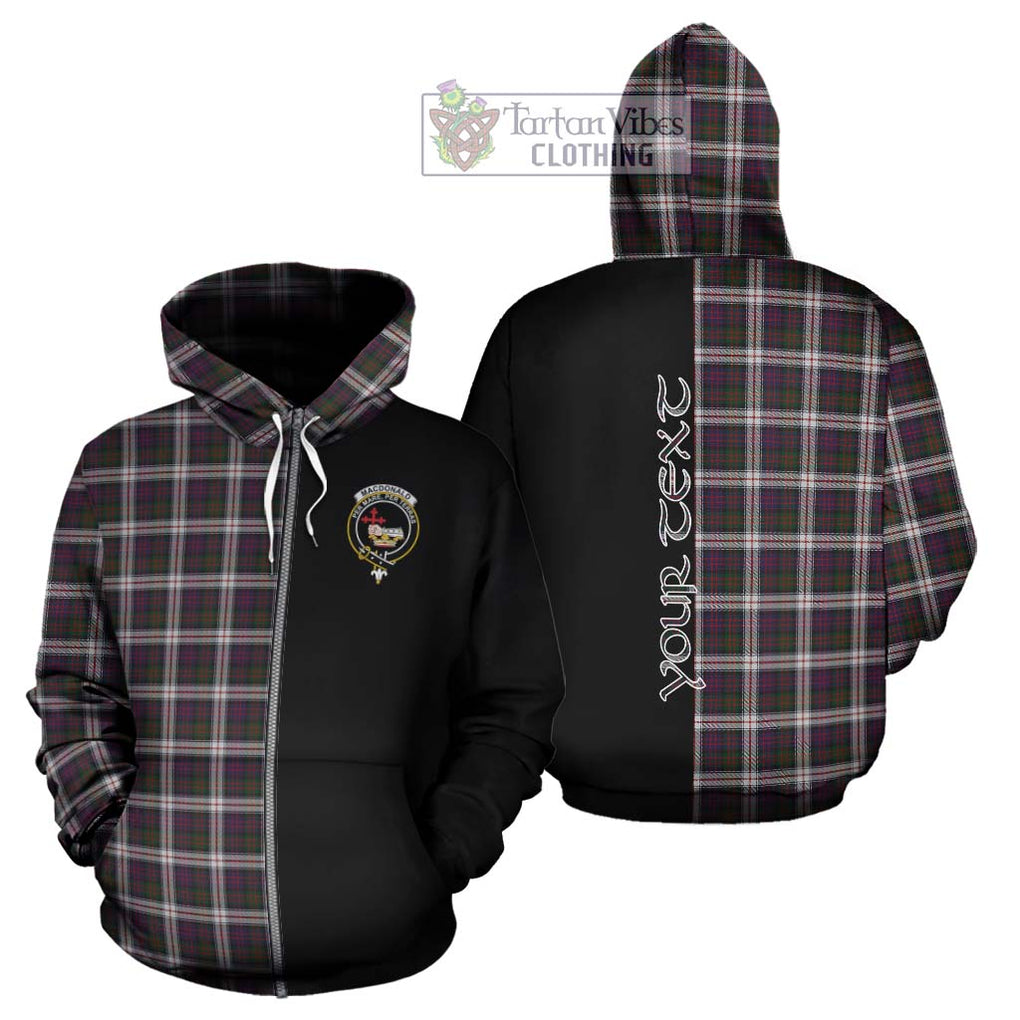 MacDonald Dress Tartan Hoodie with Family Crest and Half Of Me Style - Tartanvibesclothing Shop