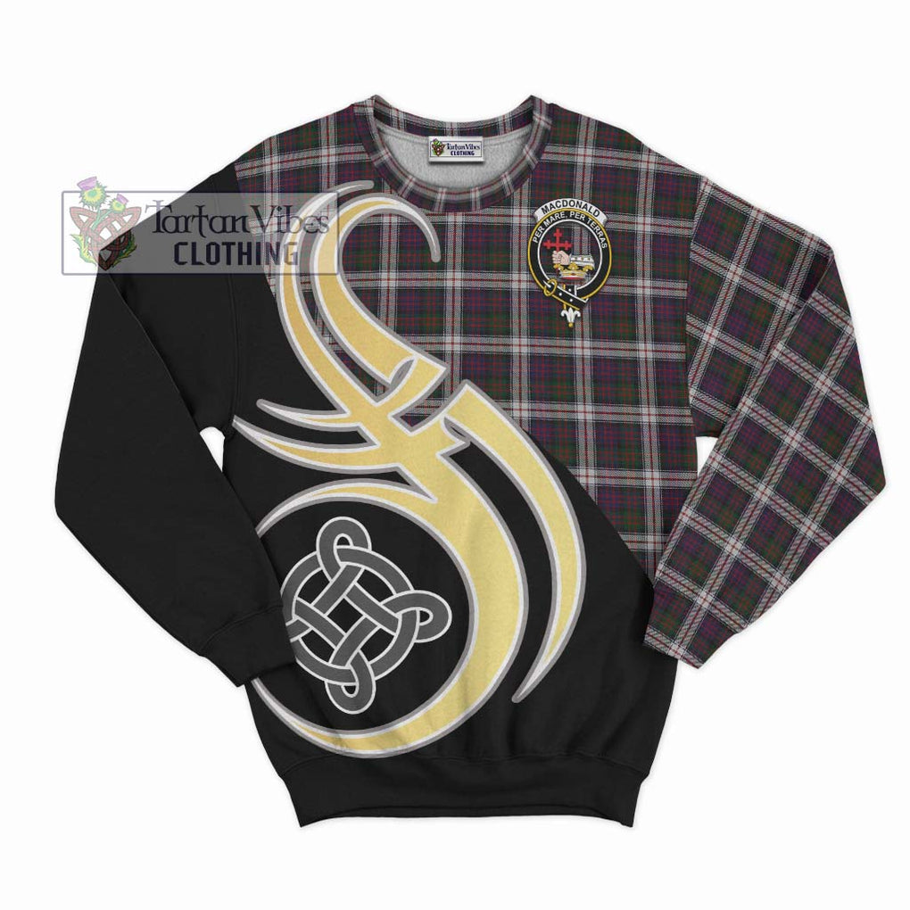 MacDonald Dress Tartan Sweatshirt with Family Crest and Celtic Symbol Style - Tartan Vibes Clothing