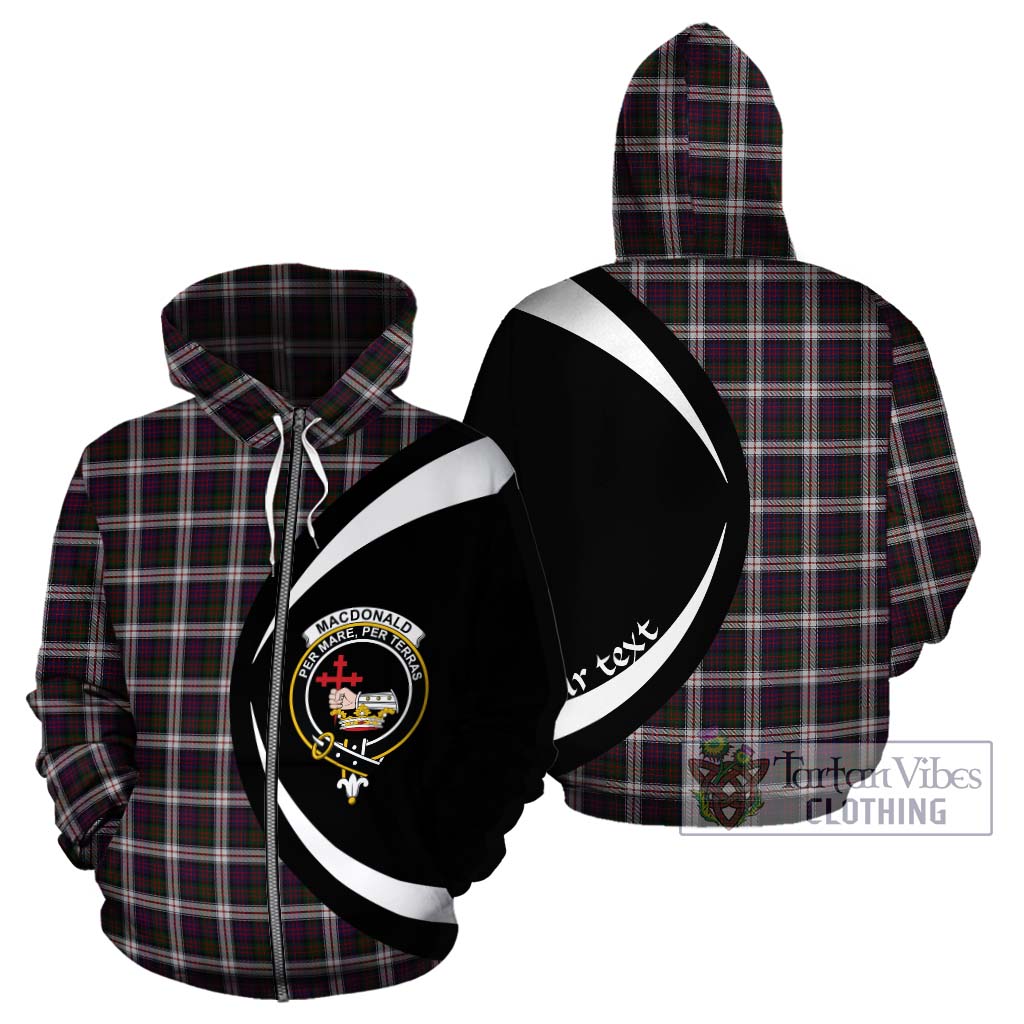 Tartan Vibes Clothing MacDonald Dress Tartan Hoodie with Family Crest Circle Style