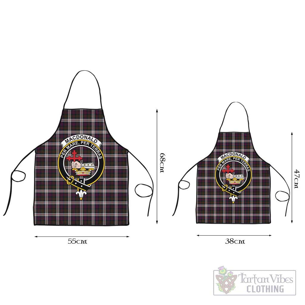 MacDonald Dress Tartan Apron with Family Crest Black L 55x68 cm - Tartan Vibes Clothing