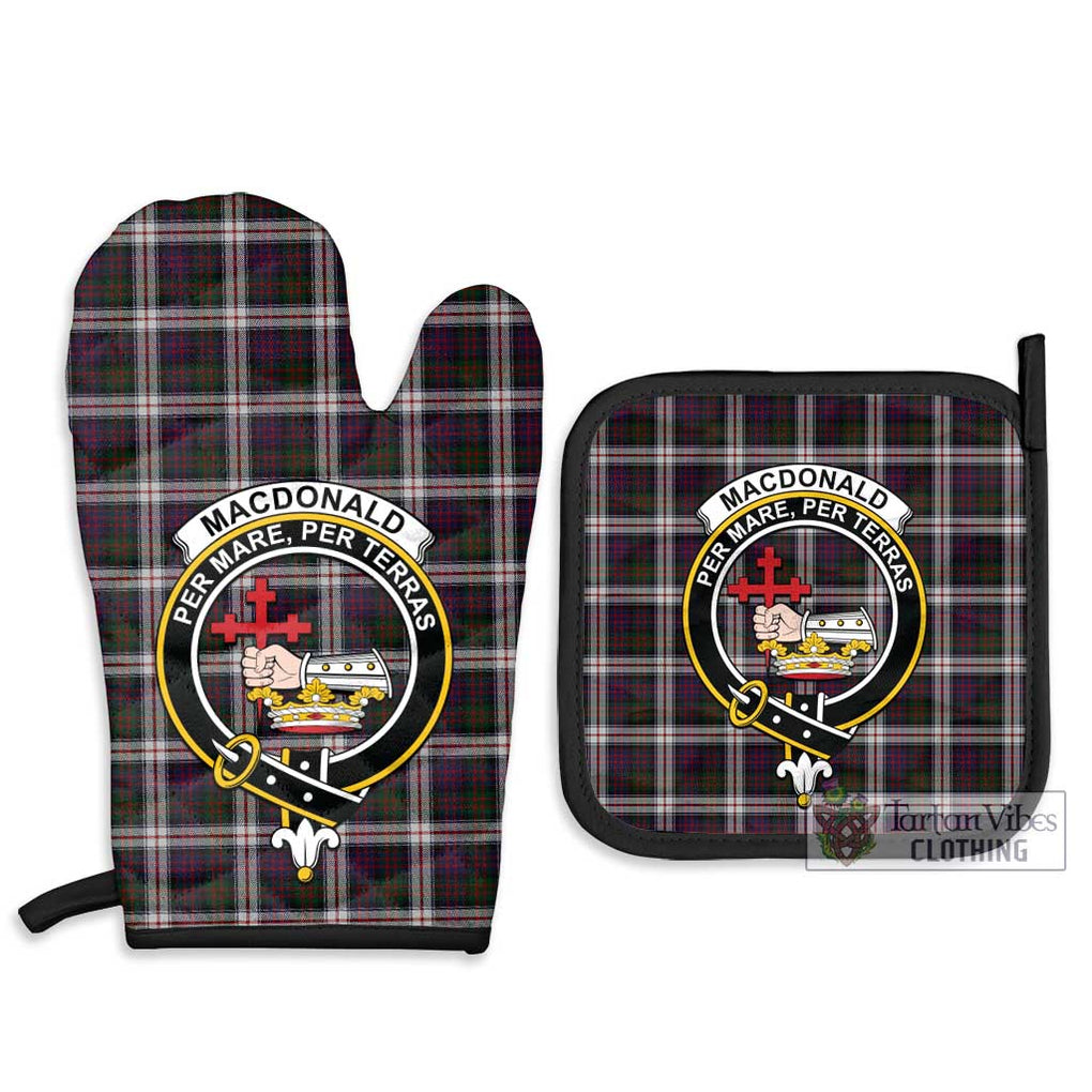 MacDonald Dress Tartan Combo Oven Mitt & Pot-Holder with Family Crest Combo 1 Oven Mitt & 2 Pot-Holder Black - Tartan Vibes Clothing