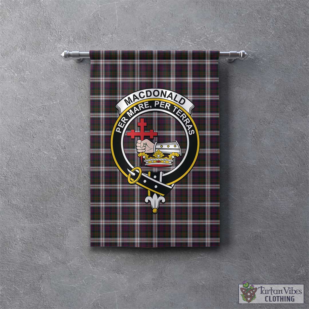 Tartan Vibes Clothing MacDonald Dress Tartan Gonfalon, Tartan Banner with Family Crest