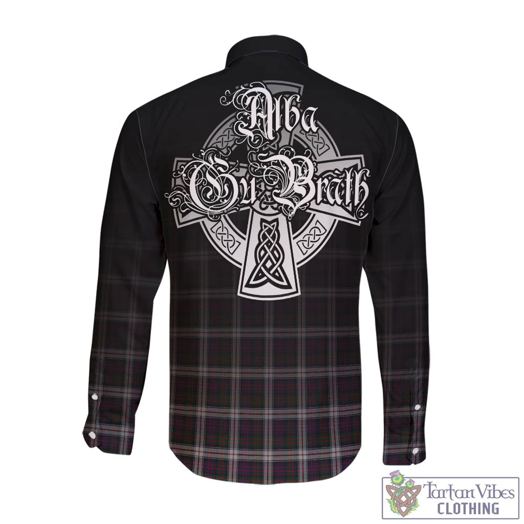 Tartan Vibes Clothing MacDonald Dress Tartan Long Sleeve Button Up Featuring Alba Gu Brath Family Crest Celtic Inspired