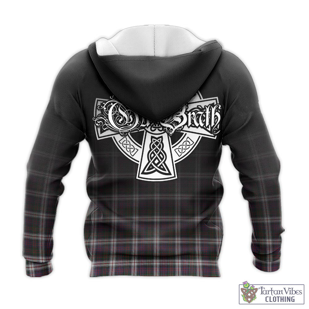 Tartan Vibes Clothing MacDonald Dress Tartan Knitted Hoodie Featuring Alba Gu Brath Family Crest Celtic Inspired