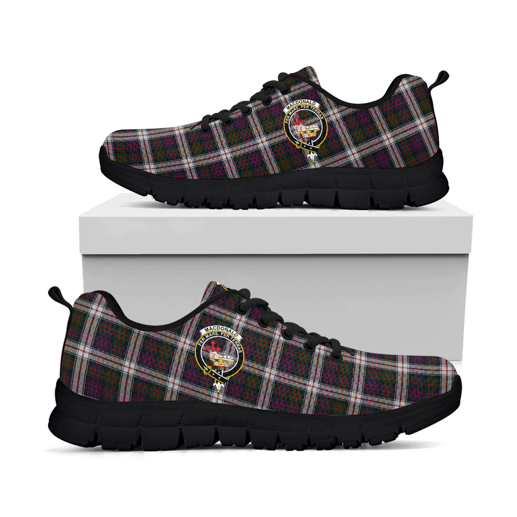 MacDonald Dress Tartan Sneakers with Family Crest - Tartan Vibes Clothing