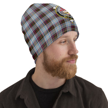 MacDonald Dress Ancient Tartan Beanies Hat with Family Crest