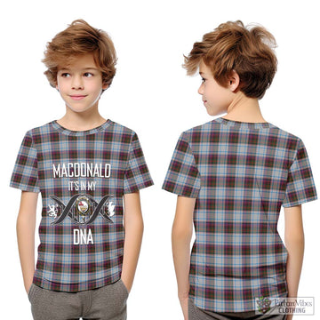 MacDonald Dress Ancient Tartan Kid T-Shirt with Family Crest DNA In Me Style