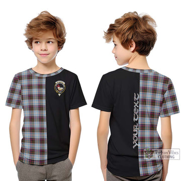 MacDonald Dress Ancient Tartan Kid T-Shirt with Family Crest and Half Of Me Style