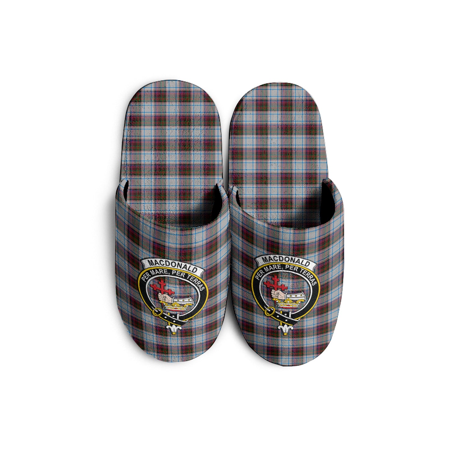 MacDonald Dress Ancient Tartan Home Slippers with Family Crest - Tartanvibesclothing