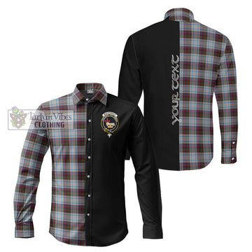 MacDonald Dress Ancient Tartan Long Sleeve Button Shirt with Family Crest and Half Of Me Style