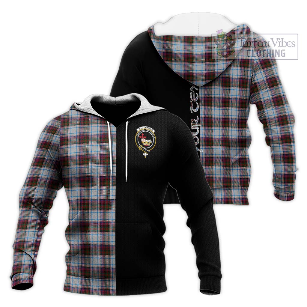 Tartan Vibes Clothing MacDonald Dress Ancient Tartan Knitted Hoodie with Family Crest and Half Of Me Style