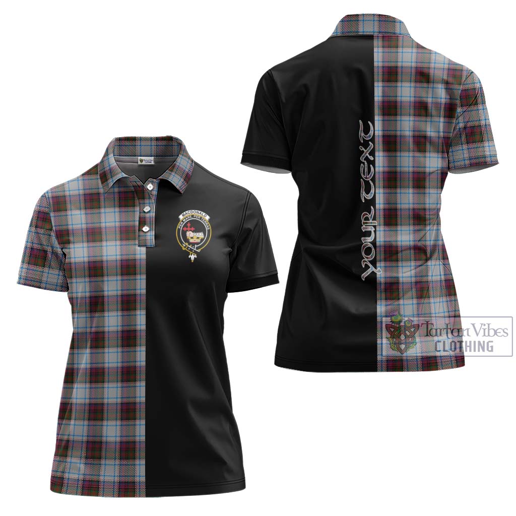 Tartan Vibes Clothing MacDonald Dress Ancient Tartan Women's Polo Shirt with Family Crest and Half Of Me Style