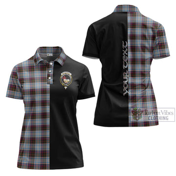 MacDonald Dress Ancient Tartan Women's Polo Shirt with Family Crest and Half Of Me Style