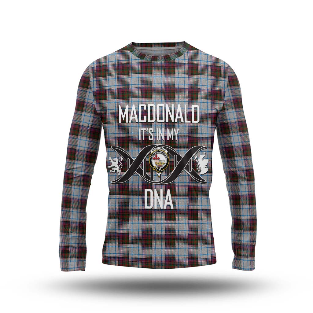 Tartan Vibes Clothing MacDonald Dress Ancient Tartan Long Sleeve T-Shirt with Family Crest DNA In Me Style