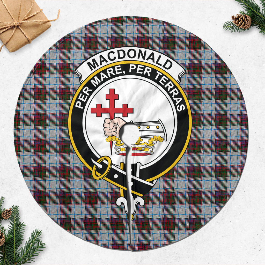 MacDonald Dress Ancient Tartan Christmas Tree Skirt with Family Crest - Tartanvibesclothing