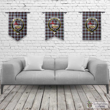 MacDonald Dress Ancient Tartan Gonfalon, Tartan Banner with Family Crest