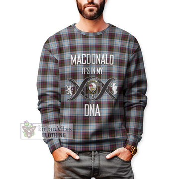 MacDonald Dress Ancient Tartan Sweatshirt with Family Crest DNA In Me Style