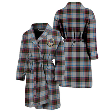 MacDonald Dress Ancient Tartan Bathrobe with Family Crest