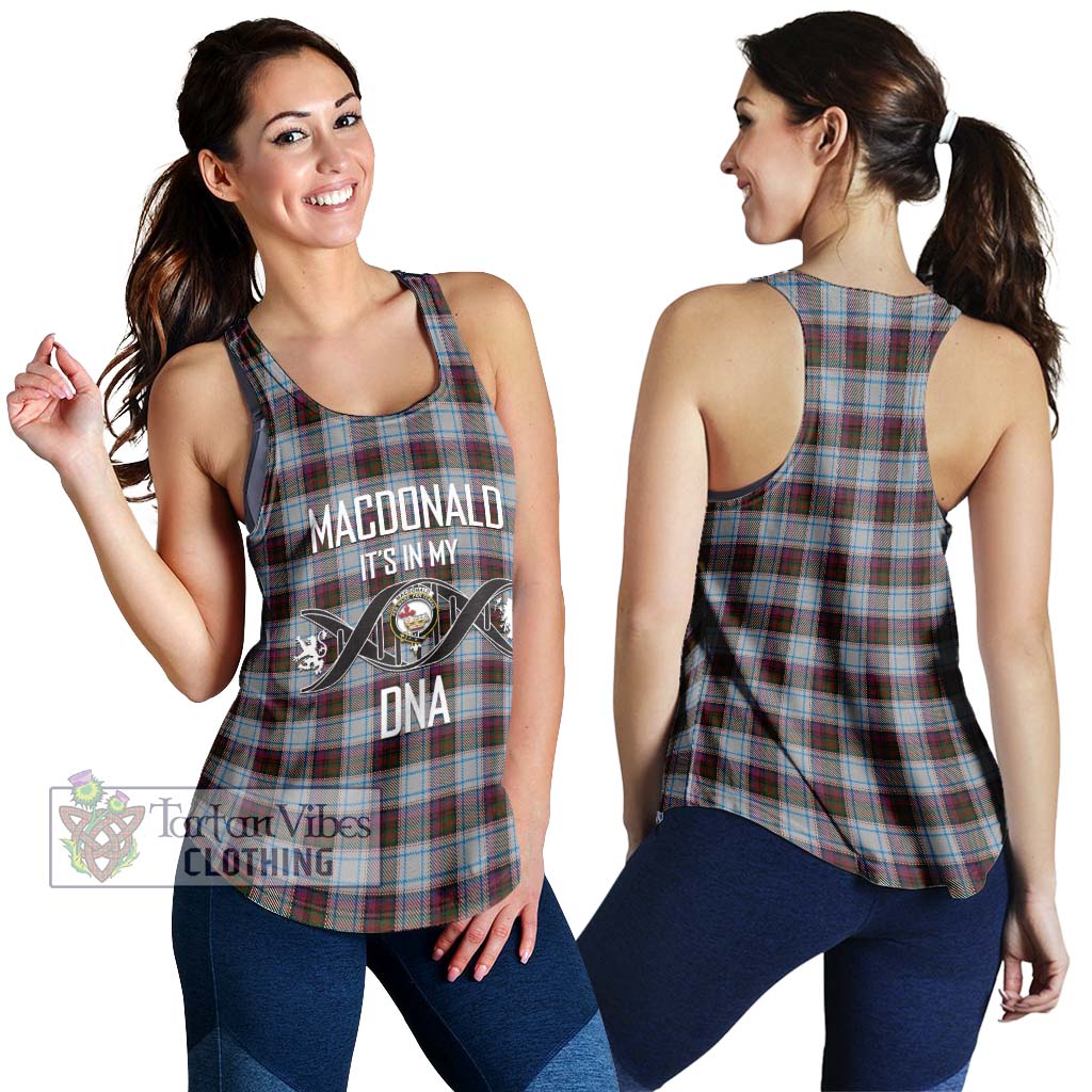 Tartan Vibes Clothing MacDonald Dress Ancient Tartan Women's Racerback Tanks with Family Crest DNA In Me Style