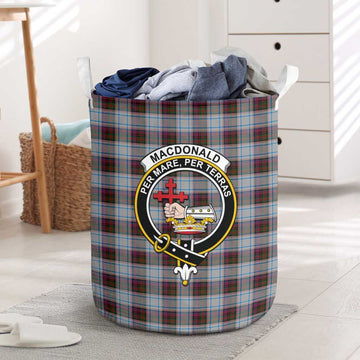MacDonald Dress Ancient Tartan Laundry Basket with Family Crest