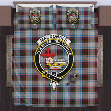 MacDonald Dress Ancient Tartan Bedding Set with Family Crest