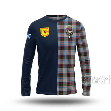 MacDonald Dress Ancient Tartan Long Sleeve T-Shirt with Scottish Lion Royal Arm Half Style