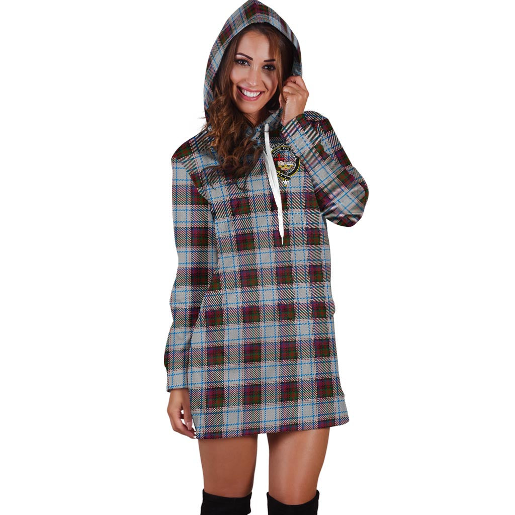 MacDonald Dress Ancient Tartan Hoodie Dress with Family Crest - Tartanvibesclothing